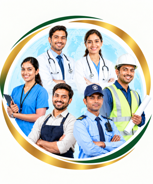 Inclusive Professionals in Gold and Green